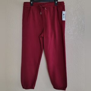 Calvin Klein performance womens sweatpants fleece joggers Size L Dark Pink